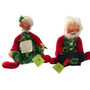 Vintage Annalee Santa Mrs Clause Mobility Dolls Christmas Holiday Decor